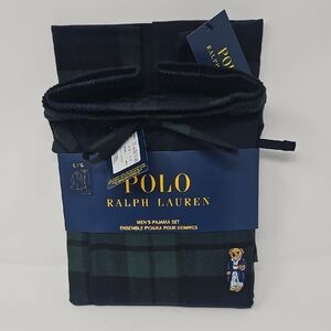 NWT Polo Ralph Lauren Men's Blackwatch Plaid Preppy Teddy Bear Pajama Set Sz L